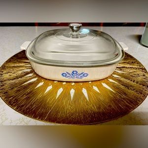 Vintage Corning Ware 9in Serving Dish - Cornflower Blue